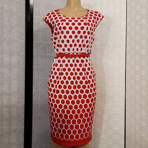 BRAND NEW CONNECTED APPAREL CAP SLEEVE SHEATH DRESS - Picture 9 of 13